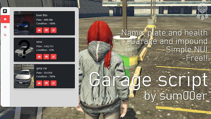 esx Garage with simple NUI