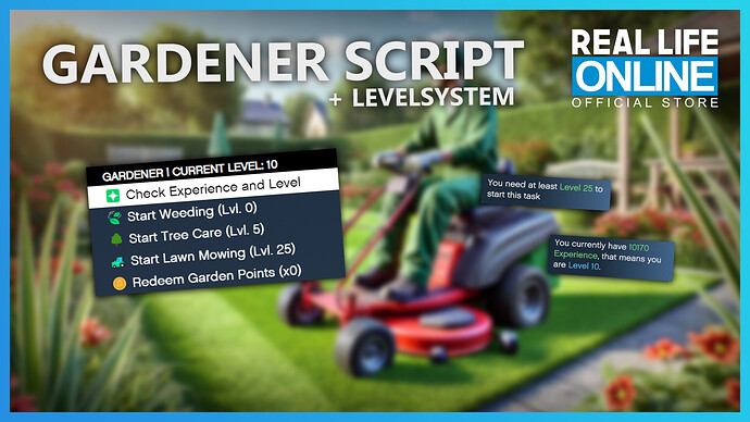 Gardener Minijob with Level System