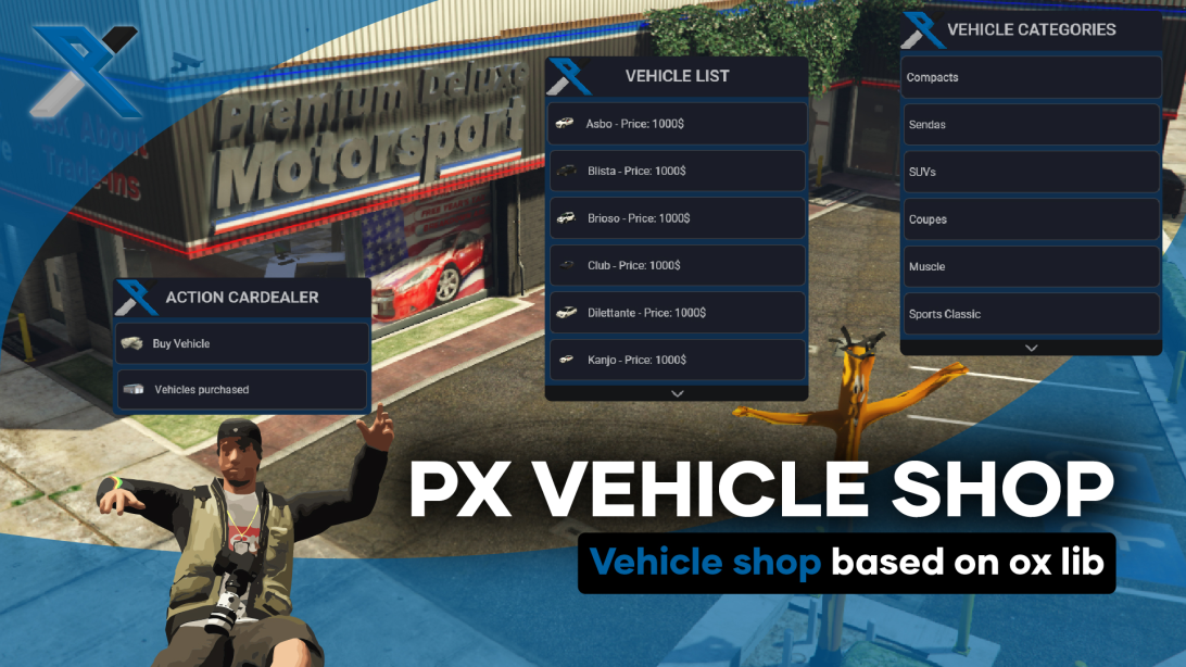 px vehicle shop
