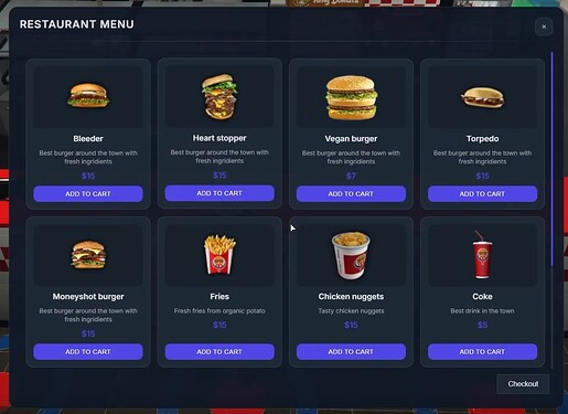 Advanced burgershot job